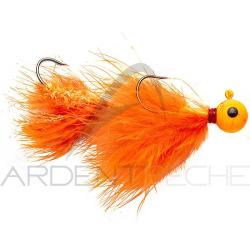 Bucktail jig SIERRA SPOON Jig articulated 14g Orange
