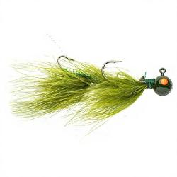 Bucktail jig SIERRA SPOON Jig articulated 14g Olive