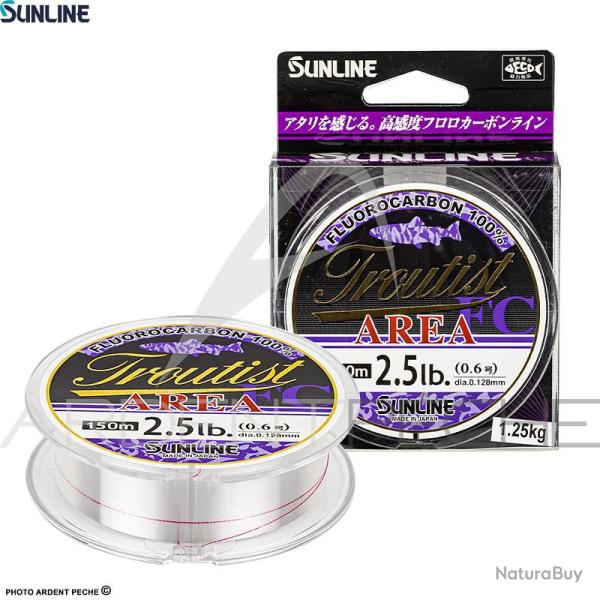 Fils fluorocarbone SUNLINE Troutist area FC 150m � 0.148mm