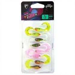 Leurre souple FOX RAGE Micro grub tail UV mixed colour pack 4cm