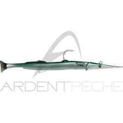 Leurre souple SAVAGE GEAR 3D Needlefish pulse tail 2+1 23cm Green silver