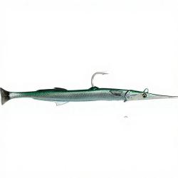 Leurre souple SAVAGE GEAR 3D Needlefish pulse tail 2+1 23cm Green silver
