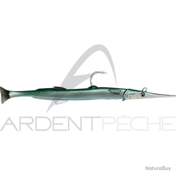Leurre souple SAVAGE GEAR 3D Needlefish pulse tail 2+1 23cm Green silver
