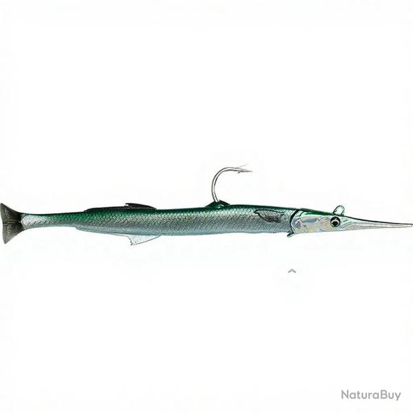 Leurre souple SAVAGE GEAR 3D Needlefish pulse tail 2+1 23cm Green silver