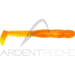 Leurre souple REINS Fat rockvibe shad 4 B76 Chika orange/Glow chart silver