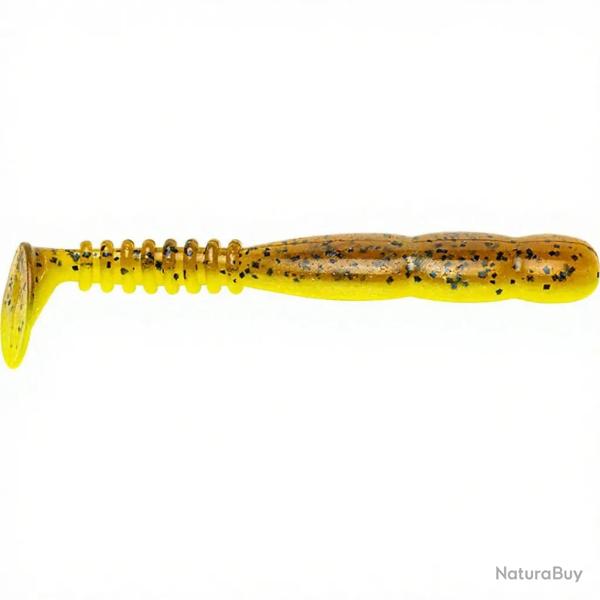 Leurre souple REINS Fat rockvibe shad 4 B48 Motor oil pepper
