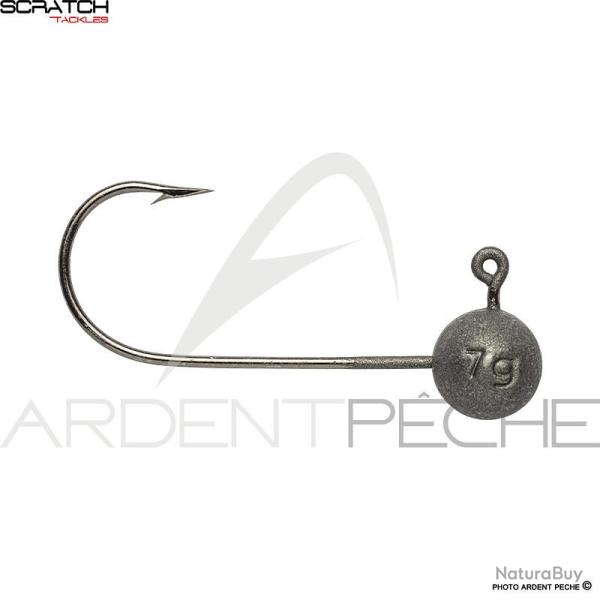 T�te plomb�e SCRATCH TACKLE Football classic jig head 10g H4/0