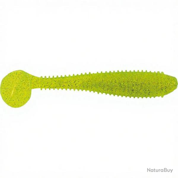 Leurre souple BASS ASSASSIN Litl� boss 3.5 452 Chartreuse silver glitters