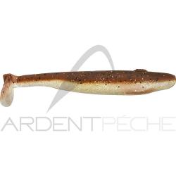 Leurre souple GAN CRAFT Bariki shad 5.8 777 Lucky brown gold lame