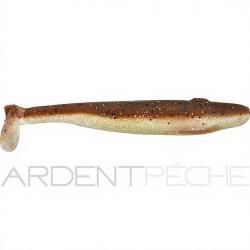 Leurre souple GAN CRAFT Bariki shad 5.8 777 Lucky brown gold lame