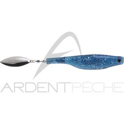Leurre souple HYPERLASTICS Dartspin 7 See Through blue - silver