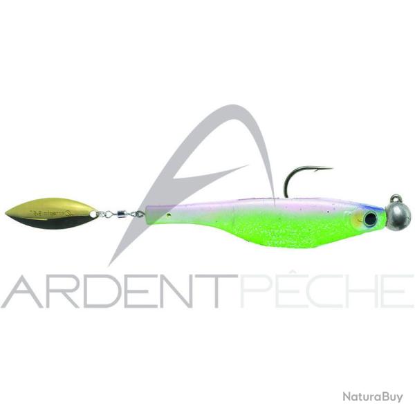 Leurre souple HYPERLASTICS Dartspin pro jig head 3 1/2 Electric chicken - Gold