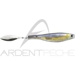 Leurre souple HYPERLASTICS Dartspin pro jig head 4 1/2 Black Shiner - silver