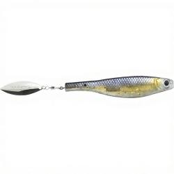 Leurre souple HYPERLASTICS Dartspin pro jig head 4 1/2 Black Shiner - silver