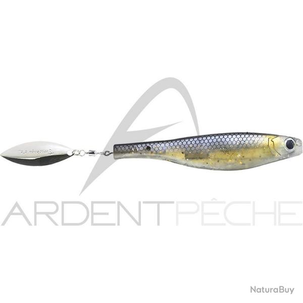 Leurre souple HYPERLASTICS Dartspin pro jig head 4 1/2 Black Shiner - silver