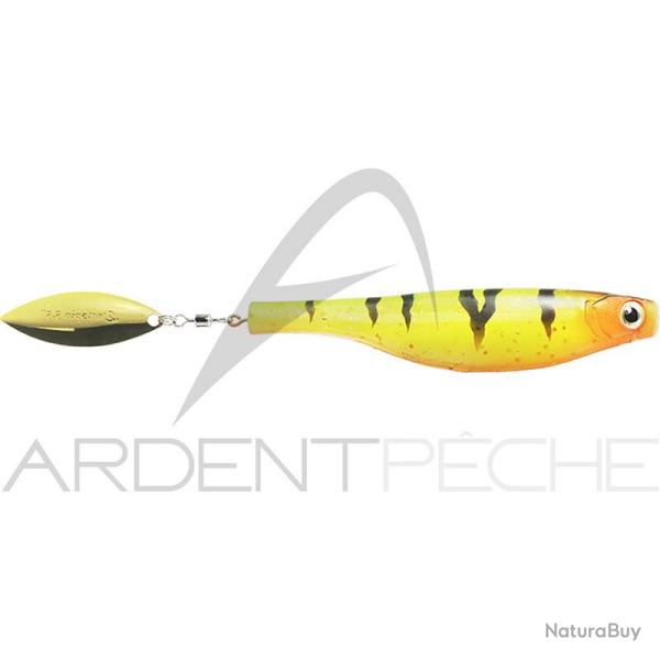 Leurre souple HYPERLASTICS Dartspin pro jig head 4 1/2 Firetiger - Chartreuse