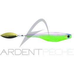 Leurre souple HYPERLASTICS Dartspin pro jig head 4 1/2 Electric chicken - gold