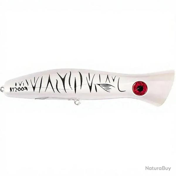 Poisson nageur HALCO Roosta popper 135 H77 WHITE TIGER