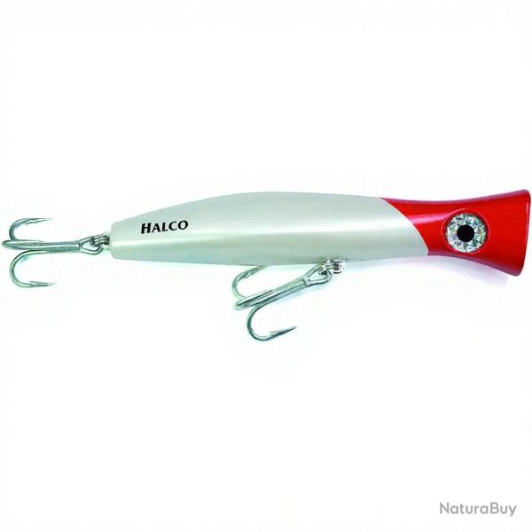 Poisson nageur HALCO Roosta popper 195 H53 WHITE RED HEAD
