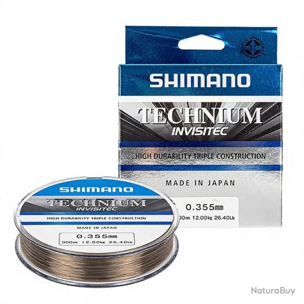Fil nylon SHIMANO Technium invisitec 300m � 0.225mm