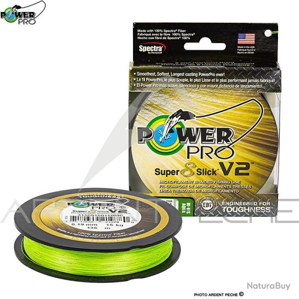 Tresse POWER PRO Super 8 slick V2 Aqua green 135m � 0.19mm