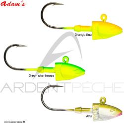 T&ecirc;te plomb&eacute;e ADAMS GTX FW 15g H2/0 Orange fluo