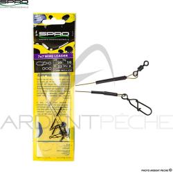 Bas de ligne SPRO Matte black leader 7x7 wire 15kg / 25cm