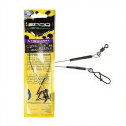 Bas de ligne SPRO Matte black leader 7x7 wire 15kg / 25cm