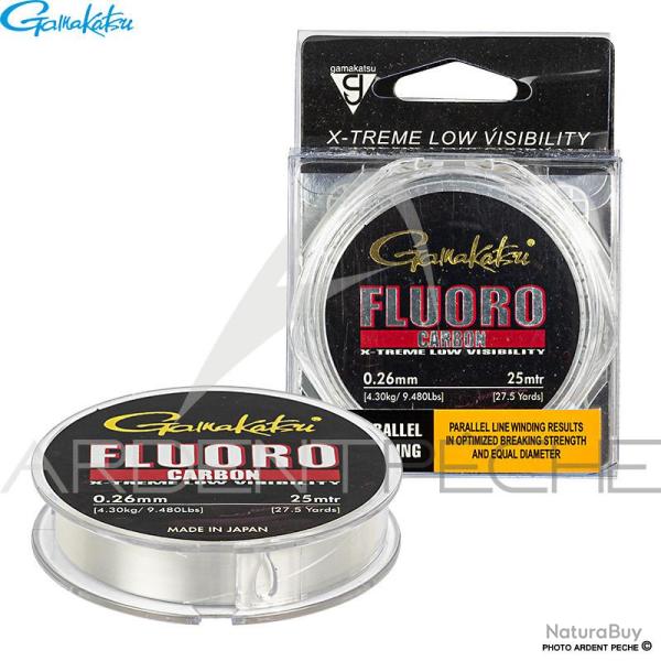 Fils fluorocarbone GAMAKATSU G Line fluorocarbon 25m � 0.21mm