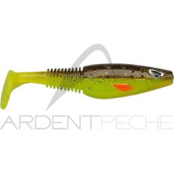 Leurre souple BERKLEY Sick swimmer 9cm x1 Brown chartreuse