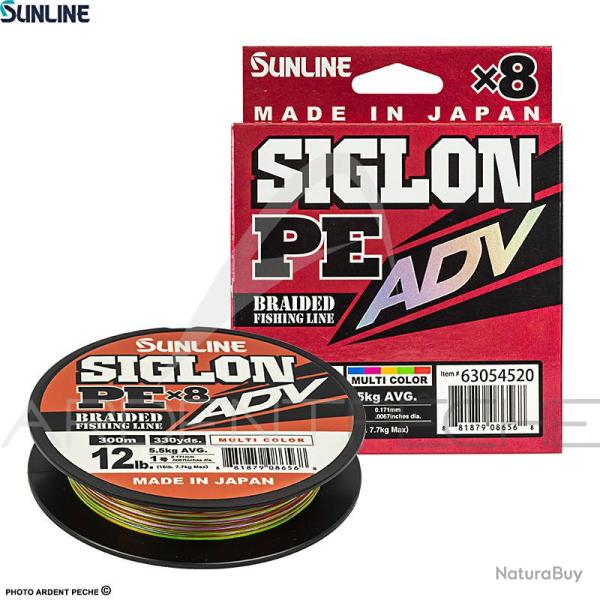 Tresse SUNLINE Siglon braid PE ADV 8X Multicolor 300m PE1.2 (0.187mm)