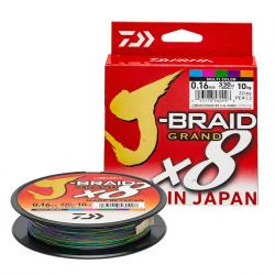Tresse DAIWA J Braid Grand X8 Multicolore 150m PE0.6 (&Oslash; 0.06mm)