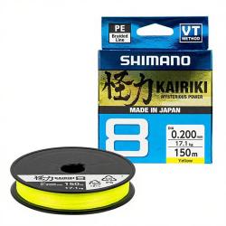 Tresse SHIMANO Kairiki SX8 Jaune 150m &Oslash; 0.23mm