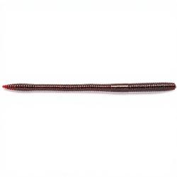 Leurre souple NOIKE Smile worm daddy 103 Dark red
