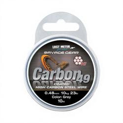 Tresse acier inox SAVAGE GEAR Carbon49 Steelwire 10m 23kg