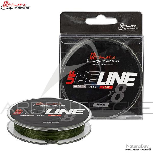Tresse ULTIMATE FISHING PE Line X8 Moss green 150m PE1.2 (� 0.15mm)