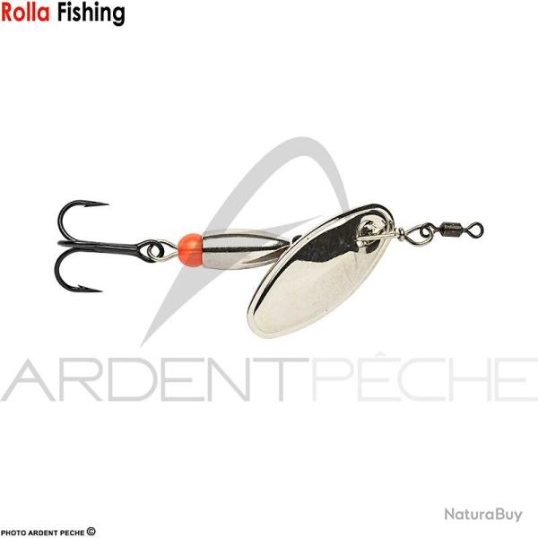 Cuiller ROLLA Truite palette en ligne n�3 Argent bille rouge