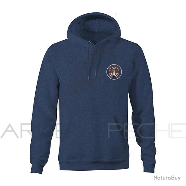 Sweat GRUNDENS Displacement hoodie navy heather