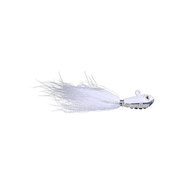 Bucktail jig OCEAN BORN Bouncing bucktail 84g Blanc