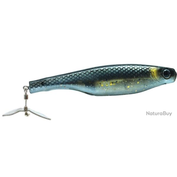 Leurre souple HYPERLASTICS Dartprop pro duo pack 5 1/2 Black shiner silver