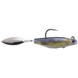 Leurre souple HYPERLASTICS Dartspin pro int weight 2 1/2 Black shiner/silver