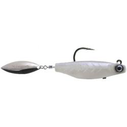 Leurre souple HYPERLASTICS Dartspin pro int weight 2 1/2 White ghost/silver