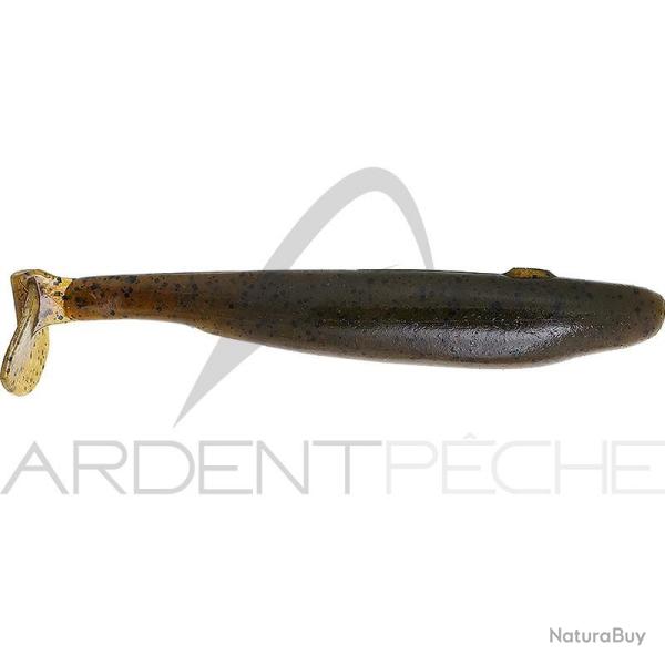 Leurre souple GAN CRAFT Bariki shad 3.8 02 Green pumpkin shad