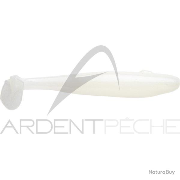 Leurre souple GAN CRAFT Bariki shad 3.8 05 Pearl white