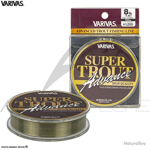 Fils nylon VARIVAS Super trout advance 100m � 0.18mm