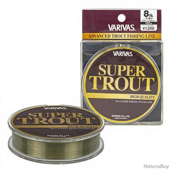 Fils nylon VARIVAS Super trout advance 100m � 0.18mm