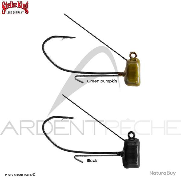 T�te plomb�e STRIKE KING Tour grade ned rig weedless head Noir 1.8g