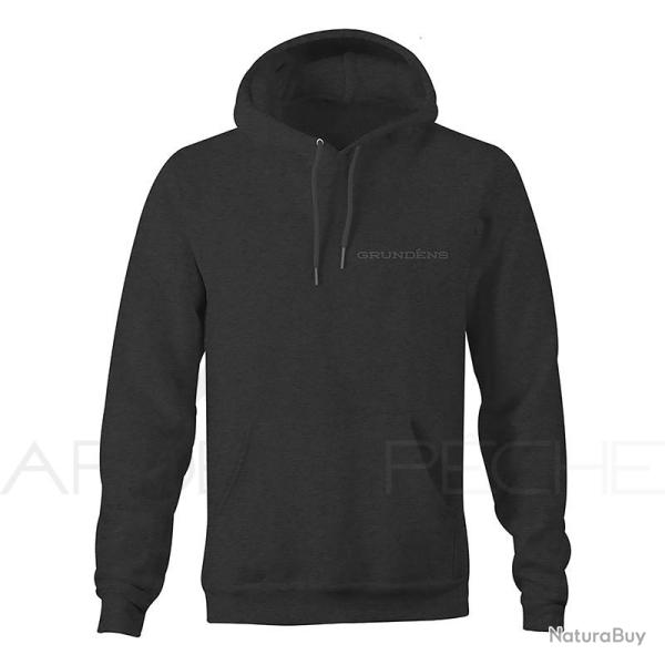Sweat GRUNDENS Displacement hoodie black heather