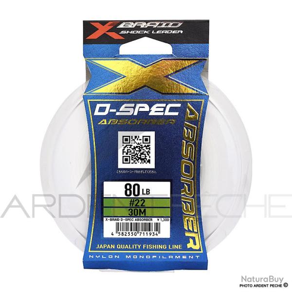 Fils nylon XBRAID D Spec absorber 30m #22 80lb
