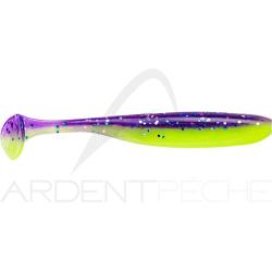 Leurre souple KEITECH Easy shiner 3.5 S15 Violet silver/Chartreuse